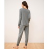 GYS Women’s Bamboo Viscose Pajama Set, Wide Waistband Cooling | Drwastring, Moisture wicking, Breathable, No pinch, Jogger pants, Soft stretch, for night sweats & Christmas lounge(Heather Grey Stripe)