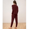 GYS Women’s Bamboo Viscose Pajama Set, Wide Waistband Cooling | Drwastring, Moisture wicking, Breathable, No pinch, Jogger pants, Soft stretch, for night sweats & Christmas lounge(Ficus Red)