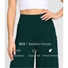 GYS Bamboo Viscose Women’s Capri Pajama Pants, Dark Green, Small | Soft Culottes Cropped Lounge Pants, Lightweight Flowy Yoga Pants, Knitted Gaucho Pants, Wide Leg, High Waist PJ Bottom