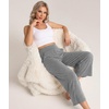 GYS Bamboo Viscose Women’s Capri Pajama Pants, Heather Grey, XX-Large Plus | Soft Culottes Cropped Lounge Pants, Lightweight Flowy Yoga Pants, Knitted Gaucho Pants, Wide Leg, High Waist PJ Bottom