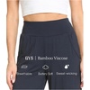 GYS Bamboo Viscose Women’s Capri Pajama Pants, Midnight Blue, XX-Large Plus | Soft Culottes Cropped Lounge Pants, Lightweight Flowy Yoga Pants, Knitted Gaucho Pants, Wide Leg, High Waist PJ Bottom