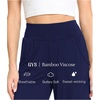 GYS Bamboo Viscose Women’s Capri Pajama Pants, Navy, XX-Large Plus | Soft Culottes Cropped Lounge Pants, Lightweight Flowy Yoga Pants, Knitted Gaucho Pants, Wide Leg, High Waist PJ Bottom