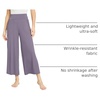 GYS Bamboo Viscose Women’s Capri Pajama Pants, Violet, Small | Soft Culottes Cropped Lounge Pants, Lightweight Flowy Yoga Pants, Knitted Gaucho Pants, Wide Leg, High Waist PJ Bottom
