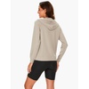 GYS Women’s Bamboo Viscose Full Zip Lightweight Terry Hoodie | Moisture wicking, Breathable, Soft stretch, Full zip, 2 pocket, Lightweight terry, for lounge & casual wear(Taupe)