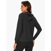 GYS Women’s Bamboo Viscose Full Zip Lightweight Terry Hoodie | Moisture wicking, Breathable, Soft stretch, Full zip, 2 pocket, Lightweight terry, for lounge & casual wear(Black)