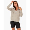 GYS Women’s Bamboo Viscose Full Zip Lightweight Terry Hoodie | Moisture wicking, Breathable, Soft stretch, Full zip, 2 pocket, Lightweight terry, for lounge & casual wear(Taupe)