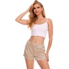GYS Women’s Slip Shorts, Anti Chafing Culotte | Smooth anti-chafe, Quick dry, Lightweight, Tagless, Adjustable waist, Under dress & lounge(Beige)