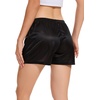 GYS Women’s Slip Shorts, Anti Chafing Culotte | Smooth anti-chafe, Quick dry, Lightweight, Tagless, Adjustable waist, Under dress & lounge(Black)