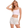 GYS Women’s Slip Shorts, Anti Chafing Culotte | Smooth anti-chafe, Quick dry, Lightweight, Tagless, Adjustable waist, Under dress & lounge(White)