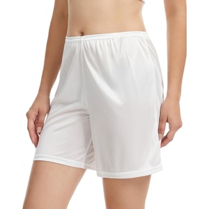 GYS Women’s Slip Shorts, Anti Chafing Culotte | Smooth anti-chafe, Quick dry, Lightweight, Tagless, Adjustable waist, Under dress & lounge(White Mid)