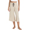 GYS Bamboo Viscose Capri Pajama Pants for Women, Wide Leg Lounge Pants | Comfy Drawstring PJ Bottoms with Pockets, Ultra-Soft, Cooling, Moisture-Wicking, Stretchy Yoga Pants(Heather Beige)