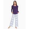 GYS Bamboo Viscose Cooling Long Sleeve Pajamas for Women | Soft Pjs Set, Moisture-Wicking Sleepwear for Night Sweats & Hot Flashes, Breathable, Lounge Sets, Cozy Jammies(A- Purple Dots)