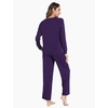 GYS Bamboo Viscose Cooling Long Sleeve Pajamas for Women | Soft Pjs Set, Moisture-Wicking Sleepwear for Night Sweats & Hot Flashes, Breathable, Lounge Sets, Cozy Jammies(A- Deep Purple)