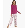 GYS Bamboo Viscose Cooling Long Sleeve Pajamas for Women | Soft Pjs Set, Moisture-Wicking Sleepwear for Night Sweats & Hot Flashes, Breathable, Lounge Sets, Cozy Jammies(A- Purple)