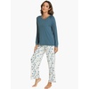 GYS Bamboo Viscose Cooling Long Sleeve Pajamas for Women | Soft Pjs Set, Moisture-Wicking Sleepwear for Night Sweats & Hot Flashes, Breathable, Lounge Sets, Cozy Jammies(A- Green)
