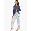 GYS Bamboo Viscose Cooling Long Sleeve Pajamas for Women | Soft Pjs Set, Moisture-Wicking Sleepwear for Night Sweats & Hot Flashes, Breathable, Lounge Sets, Cozy Jammies(A- Indigo Blue)