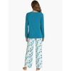 GYS Bamboo Viscose Cooling Long Sleeve Pajamas for Women | Soft Pjs Set, Moisture-Wicking Sleepwear for Night Sweats & Hot Flashes, Breathable, Lounge Sets, Cozy Jammies(A- Teal Blue)