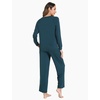 GYS Bamboo Viscose Cooling Long Sleeve Pajamas for Women | Soft Pjs Set, Moisture-Wicking Sleepwear for Night Sweats & Hot Flashes, Breathable, Lounge Sets, Cozy Jammies(A- Indigo)
