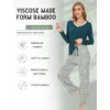 GYS Bamboo Viscose Cooling Long Sleeve Pajamas for Women | Soft Pjs Set, Moisture-Wicking Sleepwear for Night Sweats & Hot Flashes, Breathable, Lounge Sets, Cozy Jammies(B- Green/ Leopard)