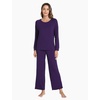 GYS Bamboo Viscose Cooling Long Sleeve Pajamas for Women | Soft Pjs Set, Moisture-Wicking Sleepwear for Night Sweats & Hot Flashes, Breathable, Lounge Sets, Cozy Jammies(A- Deep Purple)