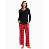 GYS Bamboo Viscose Cooling Long Sleeve Pajamas for Women | Soft Pjs Set, Moisture-Wicking Sleepwear for Night Sweats & Hot Flashes, Breathable, Lounge Sets, Cozy Jammies(A- Red Plaid)