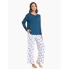 GYS Bamboo Viscose Cooling Long Sleeve Pajamas for Women | Soft Pjs Set, Moisture-Wicking Sleepwear for Night Sweats & Hot Flashes, Breathable, Lounge Sets, Cozy Jammies(A- Deep Pink Dots)