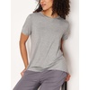 GYS Bamboo Viscose Cooling Pajama Tops for Women Short Sleeve Sleep T-Shirt | Buttery Soft, Lightweight Pj Shirt, Moisture Wicking for Hot Flashes & Night Sweats, Crew Neck Tee, Stretchy(Heather Grey)