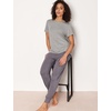 GYS Bamboo Viscose Cooling Pajama Tops for Women Short Sleeve Sleep T-Shirt | Buttery Soft, Lightweight Pj Shirt, Moisture Wicking for Hot Flashes & Night Sweats, Crew Neck Tee, Stretchy(Heather Grey)