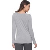 GYS Bamboo Viscose Long Sleeve Pajama Tops for Women | Lightweight Pj Top, Super Soft, Crew Neck T-Shirts, Base Layer Tees, Moisture Wicking, Cooling for Hot Flashes, Stretchy(Style a – Heather Grey)
