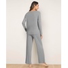 GYS Bamboo Viscose Pajamas for Women Set, Long Sleeve Crew Neck Sleepwear | Ultra-Soft PJs Set with Pockets, Moisture-Wicking, Breathable, Comfy, Stretchy, Night Sweats, Hot Sleepers(Heather Grey)