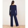 GYS Bamboo Viscose Pajamas for Women Set, Long Sleeve Crew Neck Sleepwear | Ultra-Soft PJs Set with Pockets, Moisture-Wicking, Breathable, Comfy, Stretchy, Night Sweats, Hot Sleepers(Navy)