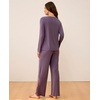 GYS Bamboo Viscose Pajamas for Women Set, Long Sleeve Crew Neck Sleepwear | Ultra-Soft PJs Set with Pockets, Moisture-Wicking, Breathable, Comfy, Stretchy, Night Sweats, Hot Sleepers(Air Purple)