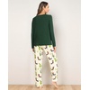 GYS Bamboo Viscose Pajamas for Women Set, Long Sleeve Crew Neck Sleepwear | Ultra-Soft PJs Set with Pockets, Moisture-Wicking, Breathable, Comfy, Stretchy, Night Sweats, Hot Sleepers(Dark Green/Cactus)