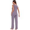 GYS Bamboo Viscose Pajamas for Women Set, Sleeveless Lightweight Sleepwear | Moisture-Wicking PJs Set, Ultra-Soft, Soft Tank and Drawstring Pants Set, Hot Sleepers, Night Sweats(Violet)