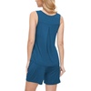 GYS Bamboo Viscose Pajamas for Women Set, Sleeveless Summer Sleepwear | Lightweight PJs Set, Ultra-Soft Tank Top and Shorts Set, Cooling, Moisture-Wicking, Comfy(Teal Blue)