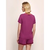 GYS Bamboo Viscose Pajamas for Women Set, Ultra-Soft Lightweight Sleepwear | Comfy Short Sleeve and Shorts Loungewear, Moisture Wicking PJs Set for Hot Sleeper, Cooling Breathable Nightwear(Dark Purple)