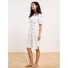 GYS Bamboo Viscose Short Sleeve Nightgowns for Women | Cooling Sleepwear for Hot Sleepers Night Sweats, Moisture-Wicking Night Shirts, Soft Crew Neck Sleep Dress(Mother’s Embrace)