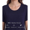 GYS Bamboo Viscose Women’s Pajama Tops, Soft Cooling Short Sleeve T-Shirts | Moisture-Wicking Sleep Shirt, Casual Crew Neck Tees, Moisture-Wicking Lounge Top, Comfy Stretchy PJ Tops(Navy)