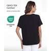 GYS Bamboo Viscose Women’s Pajama Tops, Soft Cooling Short Sleeve T-Shirts | Moisture-Wicking Sleep Shirt, Casual Crew Neck Tees, Moisture-Wicking Lounge Top, Comfy Stretchy PJ Tops(Black)