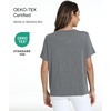 GYS Bamboo Viscose Women’s Pajama Tops, Soft Cooling Short Sleeve T-Shirts | Moisture-Wicking Sleep Shirt, Casual Crew Neck Tees, Moisture-Wicking Lounge Top, Comfy Stretchy PJ Tops(Dark Heather Grey)