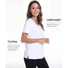 GYS Bamboo Viscose Women’s Pajama Tops, Soft Cooling Short Sleeve T-Shirts | Moisture-Wicking Sleep Shirt, Casual Crew Neck Tees, Moisture-Wicking Lounge Top, Comfy Stretchy PJ Tops(White)