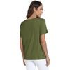 GYS Bamboo Viscose Women’s Pajama Tops, Soft Cooling Short Sleeve T-Shirts | Moisture-Wicking Sleep Shirt, Casual Crew Neck Tees, Moisture-Wicking Lounge Top, Comfy Stretchy PJ Tops(Avocado)