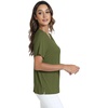 GYS Bamboo Viscose Women’s Pajama Tops, Soft Cooling Short Sleeve T-Shirts | Moisture-Wicking Sleep Shirt, Casual Crew Neck Tees, Moisture-Wicking Lounge Top, Comfy Stretchy PJ Tops(Avocado)
