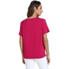 GYS Bamboo Viscose Women’s Pajama Tops, Soft Cooling Short Sleeve T-Shirts | Moisture-Wicking Sleep Shirt, Casual Crew Neck Tees, Moisture-Wicking Lounge Top, Comfy Stretchy PJ Tops(Briliant Rose)