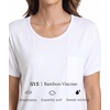 GYS Bamboo Viscose Women’s Pajama Tops, Soft Cooling Short Sleeve T-Shirts | Moisture-Wicking Sleep Shirt, Casual Crew Neck Tees, Moisture-Wicking Lounge Top, Comfy Stretchy PJ Tops(White)