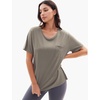 GYS Bamboo Viscose Women’s Pajama Tops, Soft Cooling Short Sleeve T-Shirts | Moisture-Wicking Sleep Shirt, Casual Crew Neck Tees, Moisture-Wicking Lounge Top, Comfy Stretchy PJ Tops(Taupe)