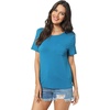 GYS Bamboo Viscose Women’s Pajama Tops, Soft Cooling Short Sleeve T-Shirts | Moisture-Wicking Sleep Shirt, Casual Crew Neck Tees, Moisture-Wicking Lounge Top, Comfy Stretchy PJ Tops(Teal Blue)