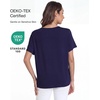 GYS Bamboo Viscose Women’s Pajama Tops, Soft Cooling Short Sleeve T-Shirts | Moisture-Wicking Sleep Shirt, Casual Crew Neck Tees, Moisture-Wicking Lounge Top, Comfy Stretchy PJ Tops(Navy)