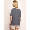 GYS Bamboo Viscose Women’s Pajama Tops, Soft Cooling Short Sleeve T-Shirts | Moisture-Wicking Sleep Shirt, Casual Crew Neck Tees, Moisture-Wicking Lounge Top, Comfy Stretchy PJ Tops(Dark Grey)