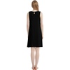 GYS Cooling Bamboo Viscose Sleeveless Nightgowns for Women | V Neck Sleep Shirt, Moisture-Wicking for Hot Sleepers & Night Sweats, Lightweight Night Shirts, Buttery Soft, Knee-Length(B- Black)